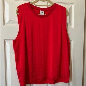 CAbi Vibrant Red Sleeveless Top